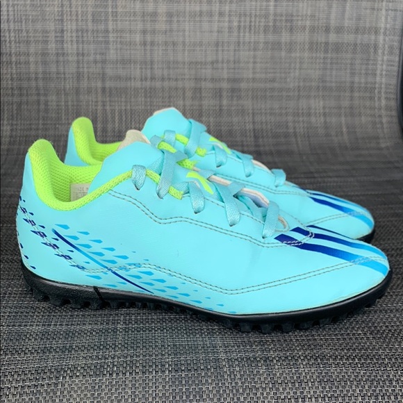 adidas Other - adidas Kids X Speedportal.4 TF Jr. Turf Aqua Soccer Boots Shoes Size 12.5